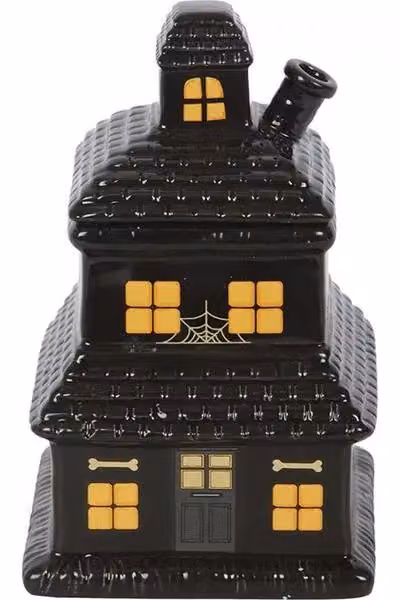 KDMD Black Ceramic Haunted House Oil Burner and Wax Warmer for Tealights – 2
