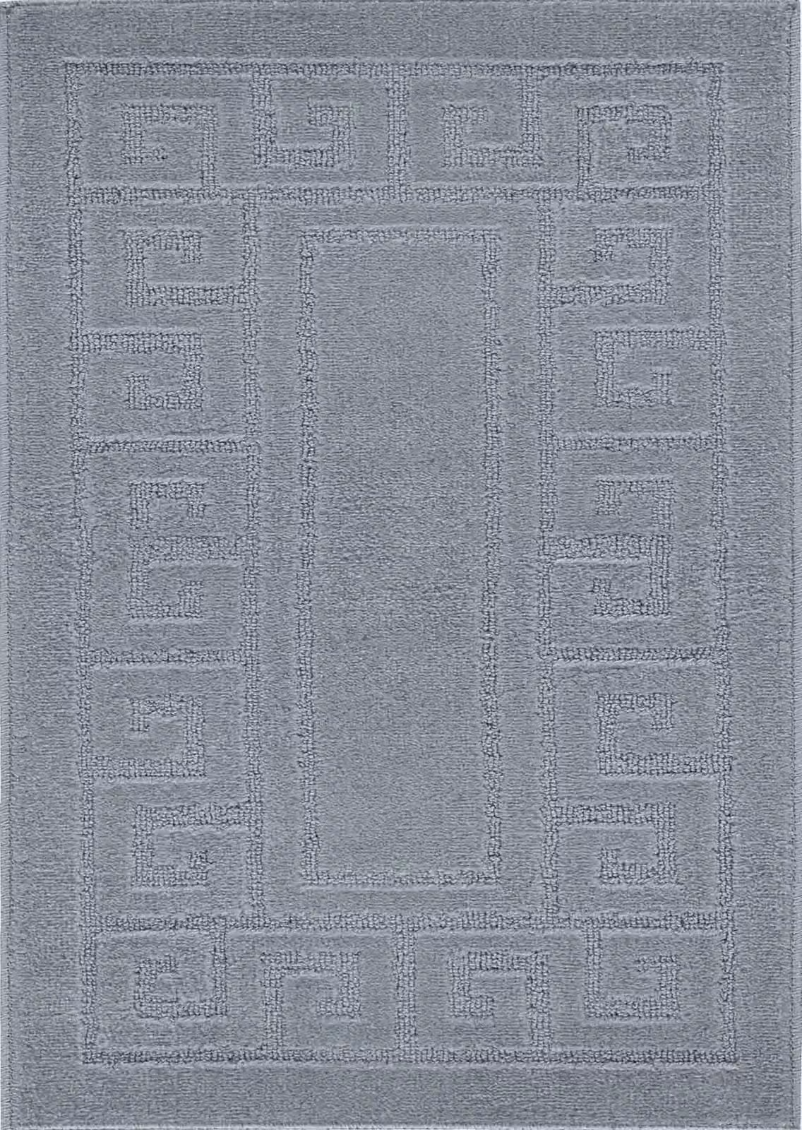 Desire Rugs Ivy Greek Key Non-Slip Machine Washable Kitchen Floor Mat, Silver, W: 80 cm, L: 150 cm – 4