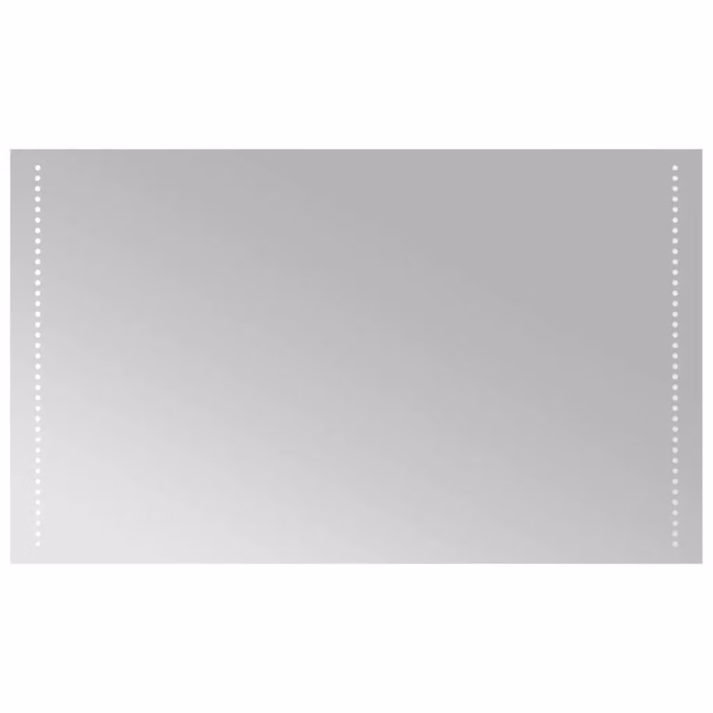 Berkfield Home LED Rectangular Wall Bathroom Mirror in Clear, W: 100 cm, H: 60 cm – 2