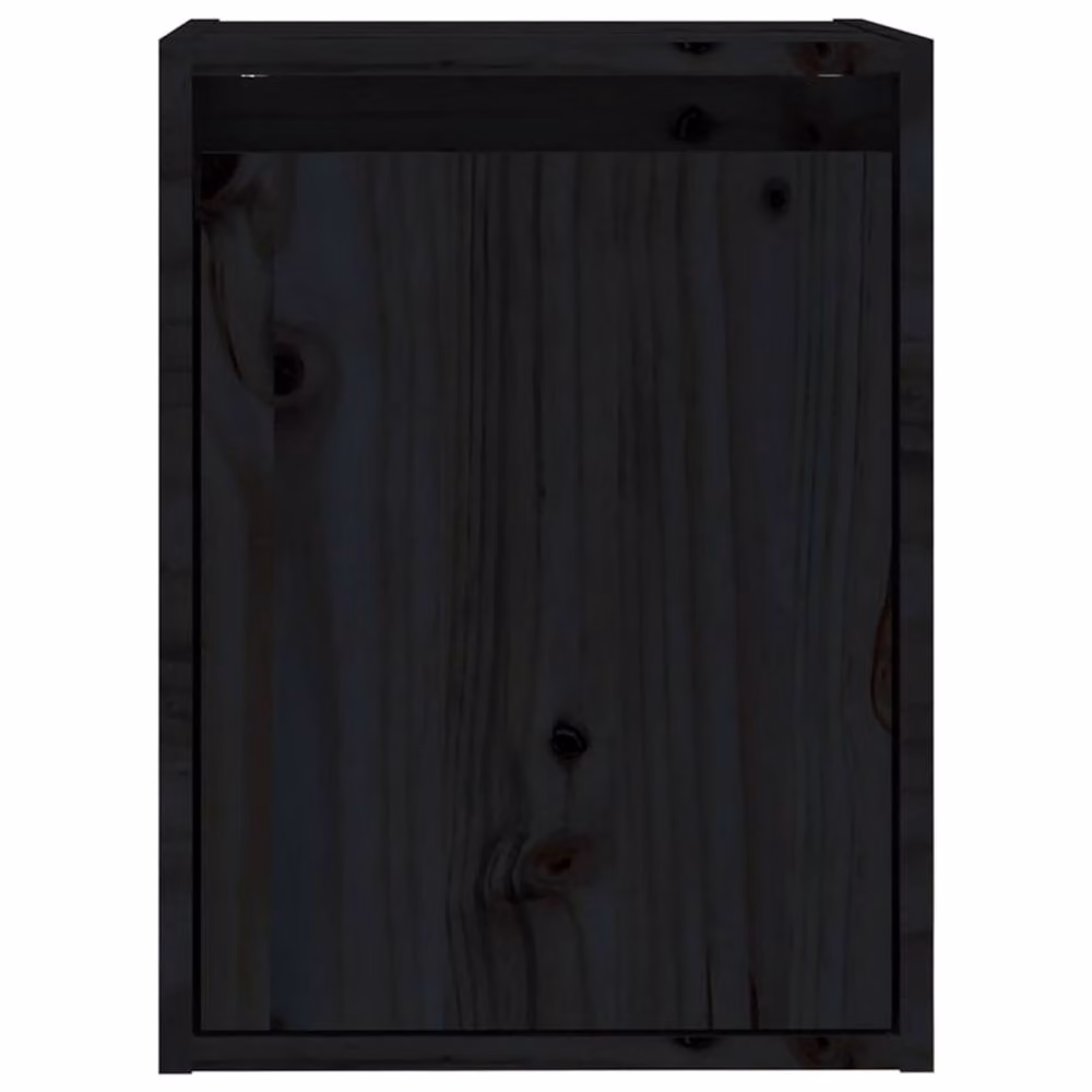 Berkfield Home Set of 2 Black Solid Wood Pine Wall Cabinets, W/D/H: 30 x 30 x 40 cm – 4
