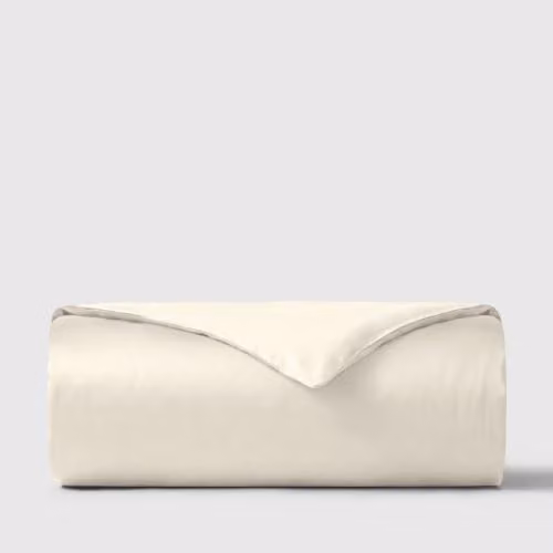Bedable Cotton Sateen Duvet Cover, 460 Thread Count, Beige