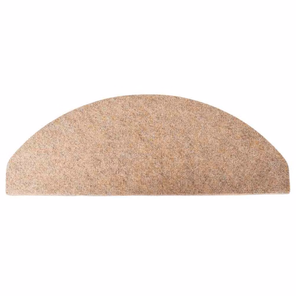 Berkfield Home Self-adhesive Non-slip Stair Mats, 15 Pieces, Beige, W: 65 cm, D: 22.5 cm, H: 3.5 cm – 2