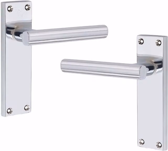 Golden Grace Chrome Victorian Straight T-Bar Door Handles BB Internal Set