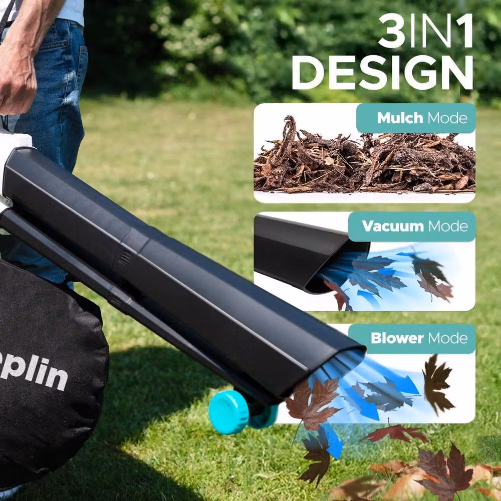 Keplin 3-in-1 Leaf Blower, Vacuum and Mulcher, 35L, Black – 3