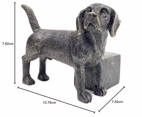 Jardinopia Beagle Plant Pot Feet, Set of 3, Bronze, W: 10.5 cm, D: 8.5 cm, H: 7.5 cm – 7