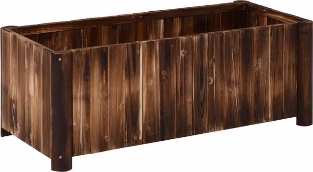 Outsunny Brown Wooden Raised Garden Bed, W/D/H: 120 x 50 x 45 cm – 1