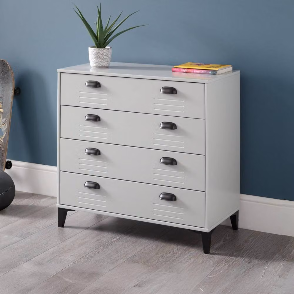 Cheshire Premium Calder Locker 4 Drawer Chest in Grey and Black – 2