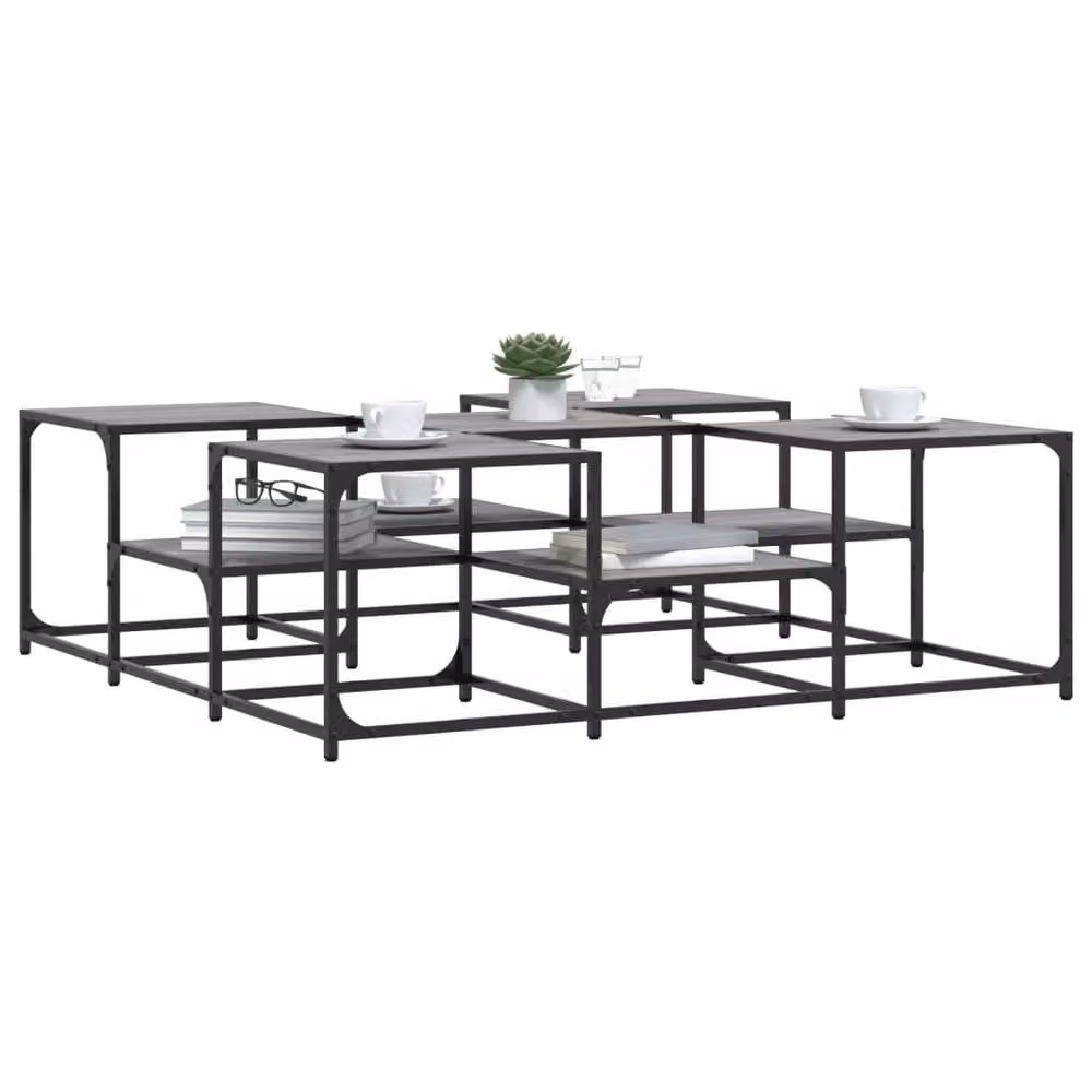 Berkfield Home Grey Sonoma Square Coffee Table W/D/H: 121 x 121 x 40 cm – 3