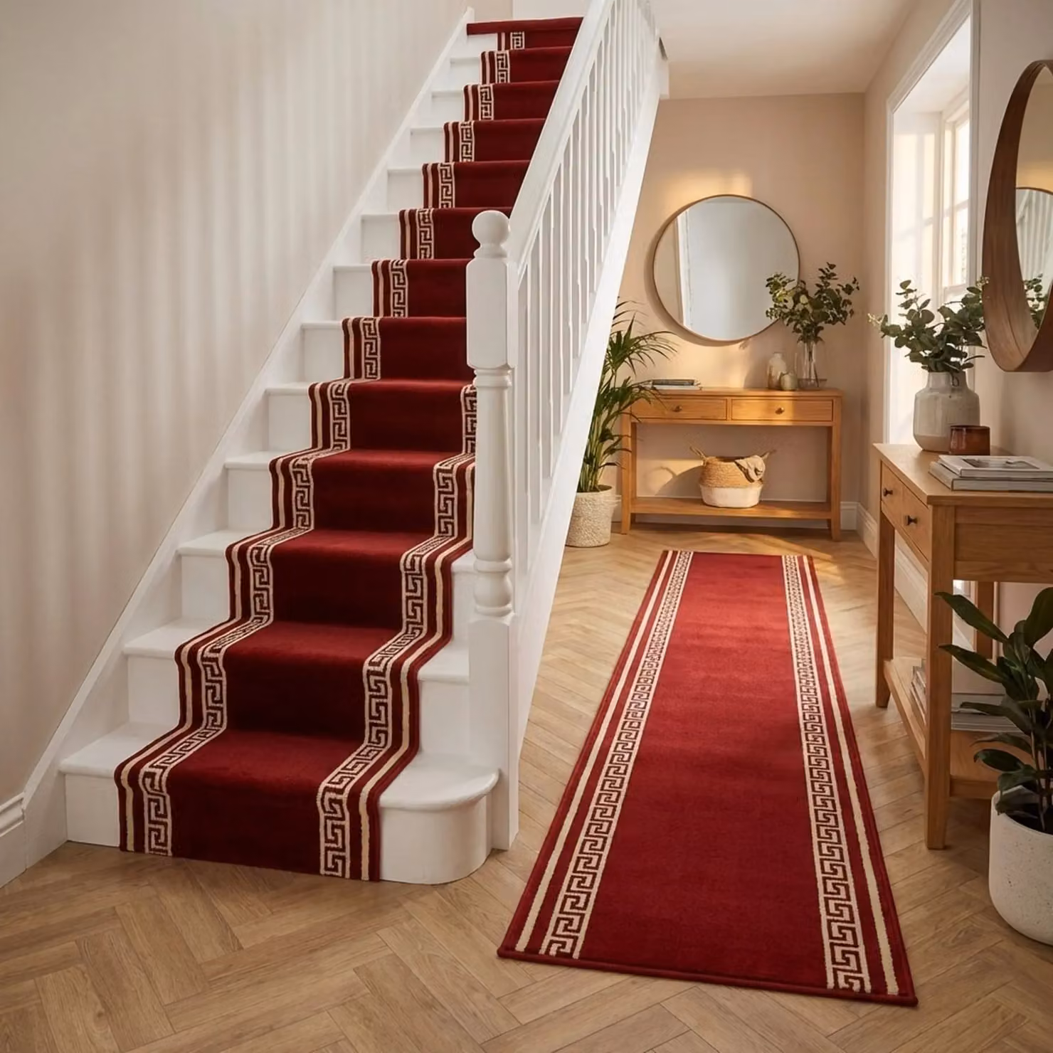 runrug Soft and Durable Stair Runner Carpet in Red, W: 80 cm x L: 510 cm – 10