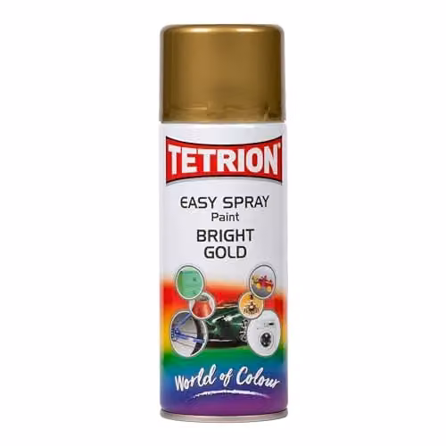 Tetrion Bright Gold Quick-Drying Acrylic Spray Paint, 400ml