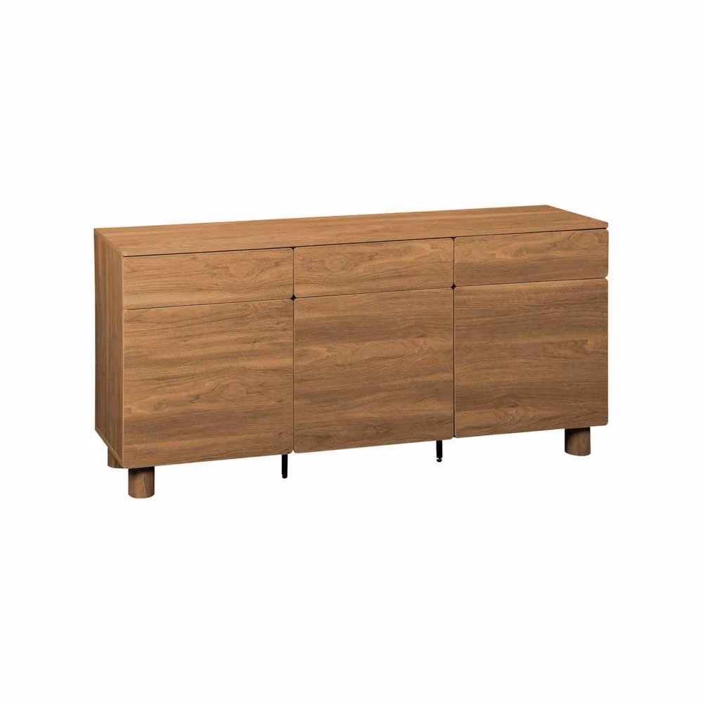 sweeek Modern Brown Wood Sideboard with 3 Doors and 3 Soft-Close Drawers – 2