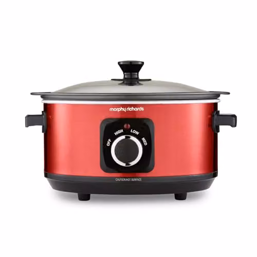 Morphy Richards Accents 3.5L Sear & Stew Slow Cooker, Red – 1