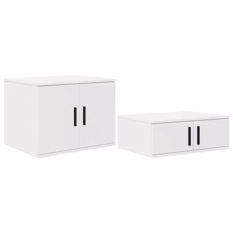 Berkfield Home Modern White MDF Storage Cabinet W: 127 cm, D: 40 cm, H: 40 cm