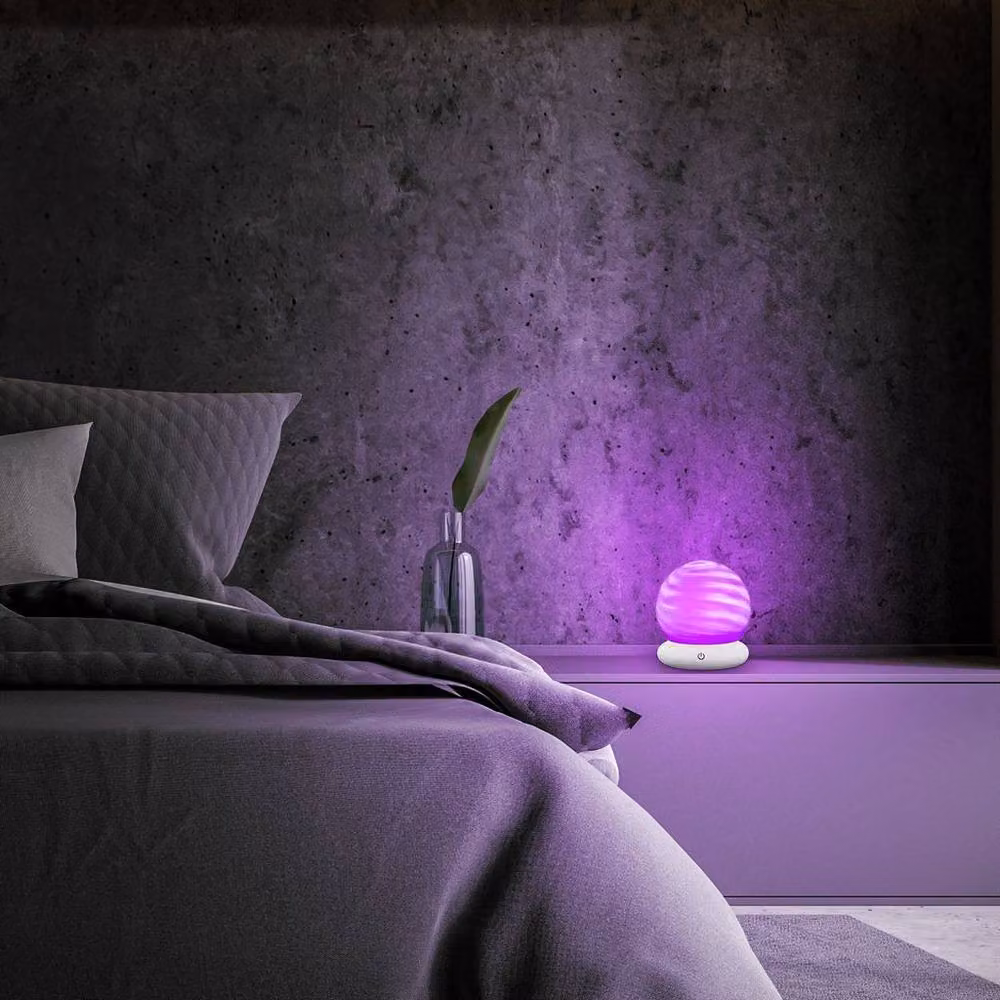 Briloner White Rechargeable RGBW LED Table Lamp with Touch Dimmer, W/D/H: 15 x 16.5 x 15 cm – 8