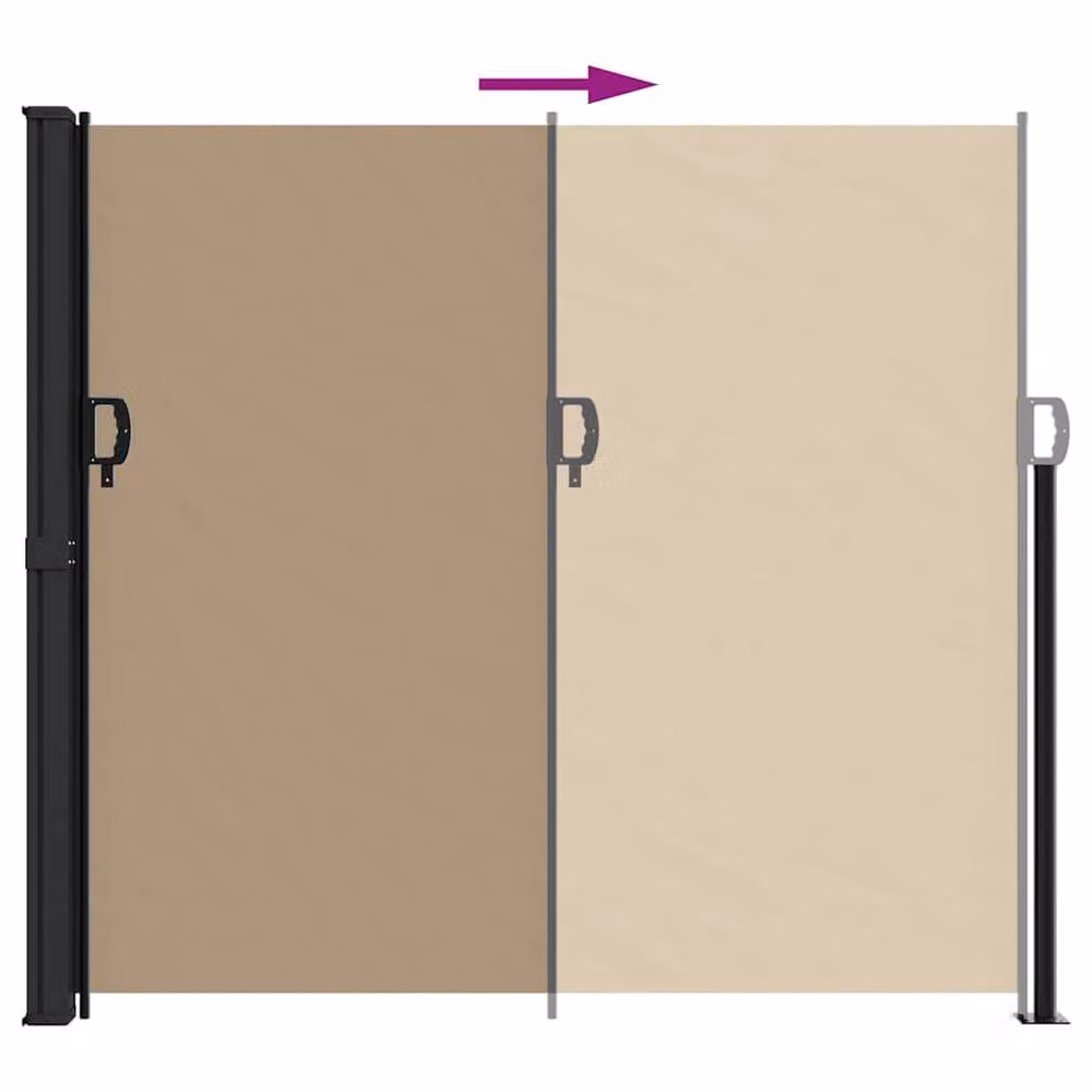 Berkfield Home Retractable Side Awning in Beige, W/H: 600 x 180 cm – 3