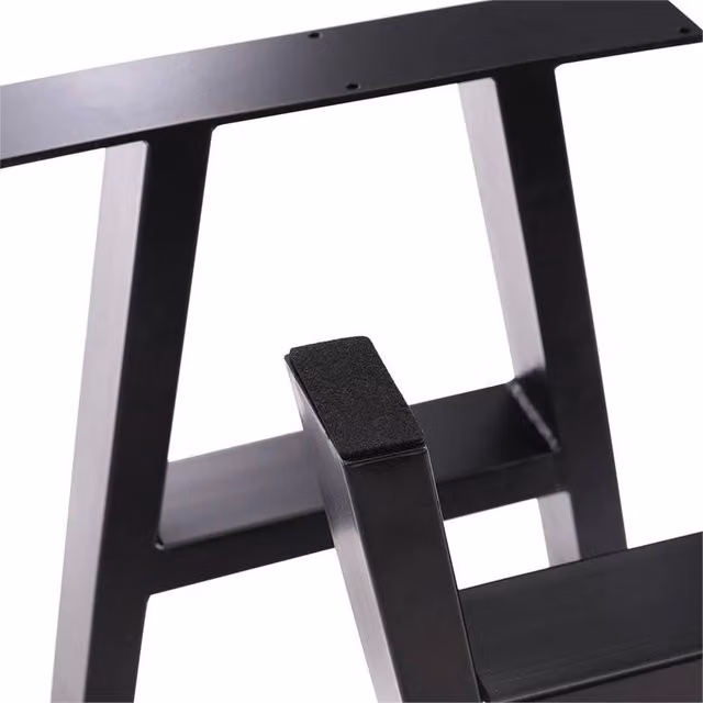 Nordara Set of 2 Black Matt Iron Industrial A Frame Table Legs W/D/H: 7 x 35 x 40 cm – 1
