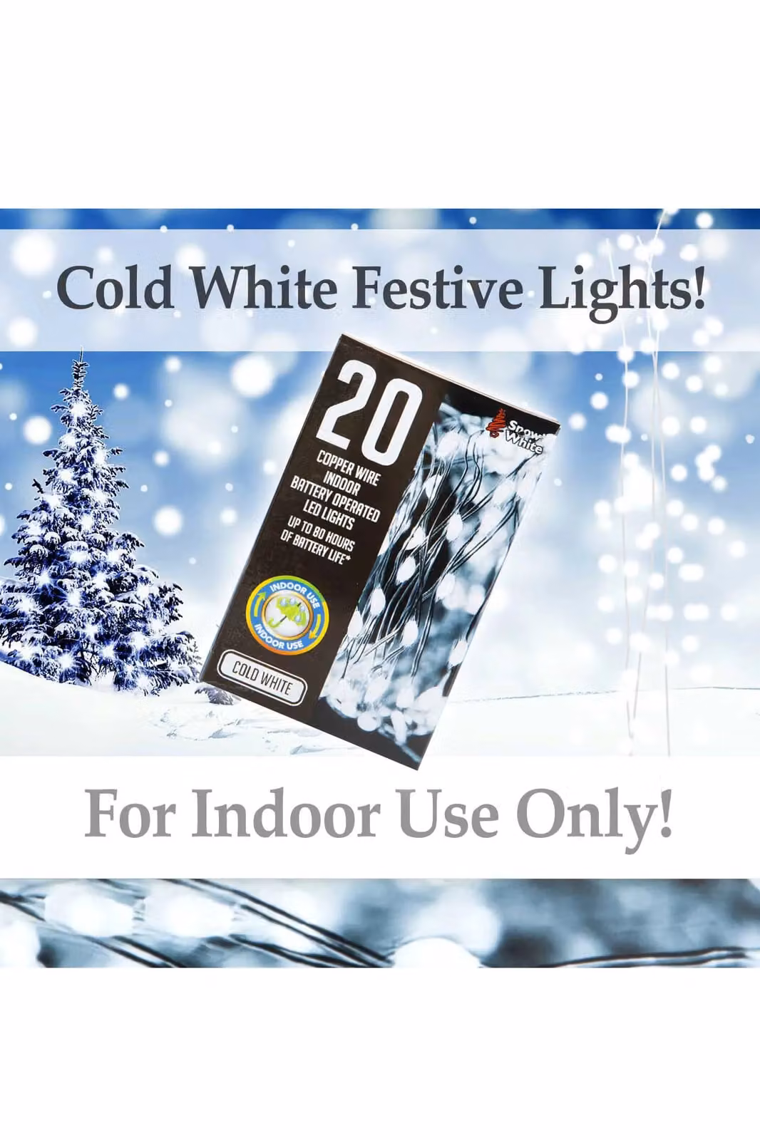 VFM Indoor Copper Wire Christmas Lights in Warm White – 3
