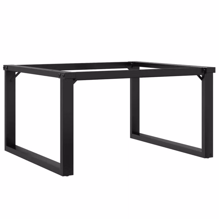 Berkfield Home O-Frame Coffee Table Legs in Black Steel, W/D/H: 70 x 60 x 43 cm