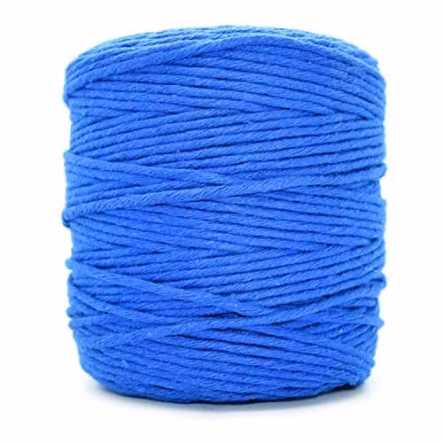 SolaDirect Royal Blue Macrame Cord, 100 m of 5 mm Thick Natural Cotton Thread Yarn for DIY Crafts and Home Decoration – 1