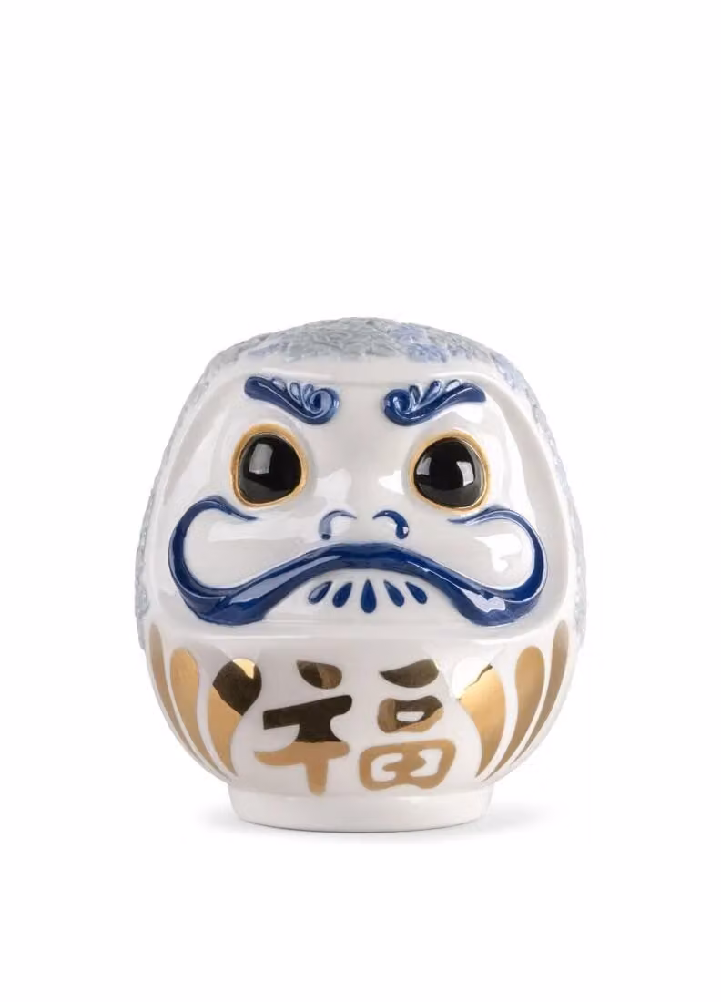 Lladró Daruma Blue Porcelain Tabletop Figurine