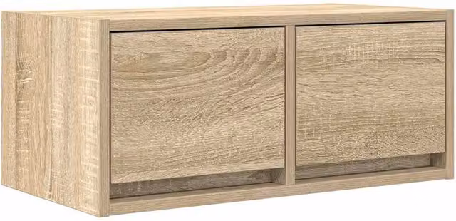 Berkfield Home Sonoma Oak TV Cabinet in Brown and Beige, W/D/H: 60 x 31 x 25.5 cm – 1
