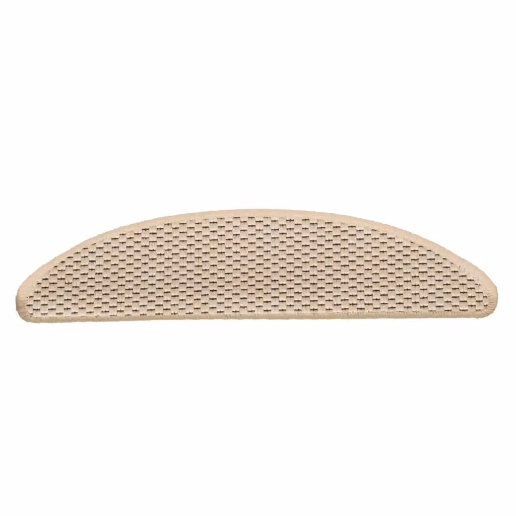 Berkfield Home Self-adhesive Sisal-Look Stair Mats, 15 Pieces, Beige, W/D/H: 56 x 17 x 3 cm – 2