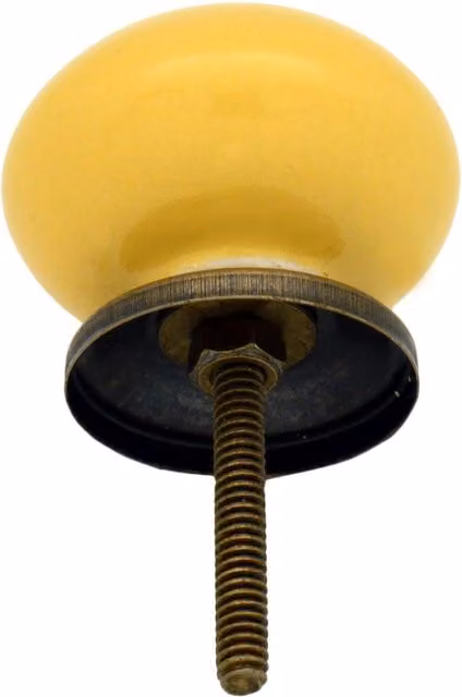 Nicola Spring Yellow Ceramic Cabinet Knobs, Pack of 12