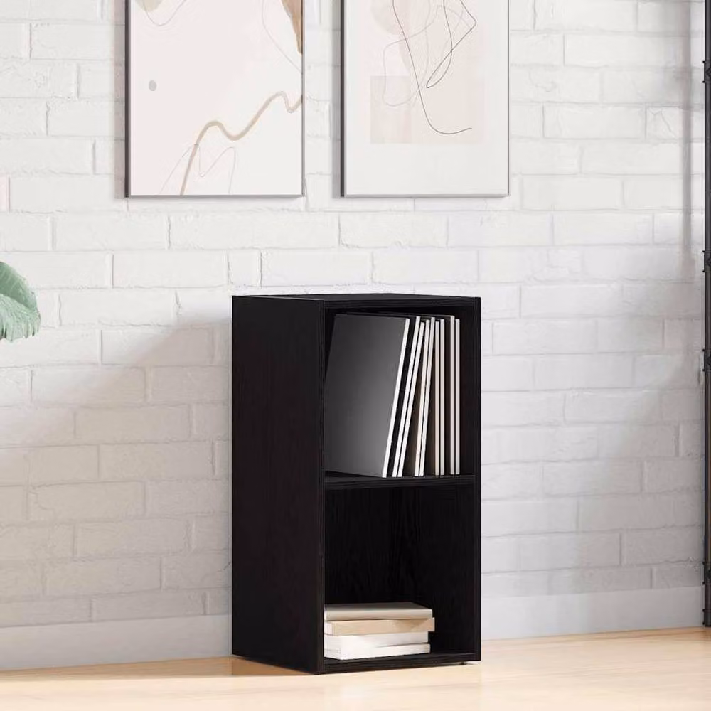 Berkfield Home LP Storage Box in Black Oak, W/D/H: 71 x 34 x 36 cm – 2