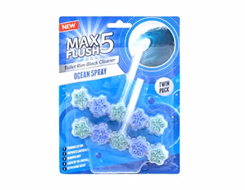 Max Flush 5 Ocean Spray Toilet Rim Block Cleaner (Twin Pack) – 2