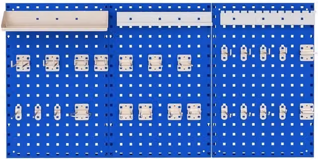 Gymax Wall-Mounted Metal Pegboard Tool Organising Kit in Blue – 1