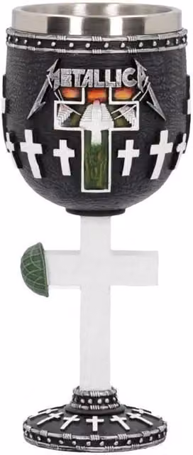 Nemesis Now Metallica Master of Puppets Goblet in Black and White, Height: 18 cm