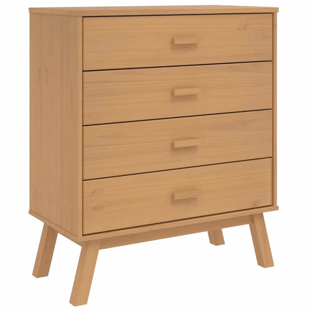 Berkfield Home Beautiful Olden Drawer Cabinet in Brown Solid Wood Pine – 2