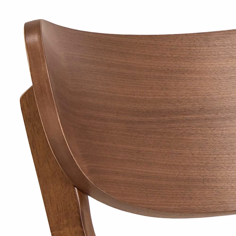 Wyld Haus Saffron Walnut Wood Effect Dining Chairs, Set of 2, Brown and Beige – 3
