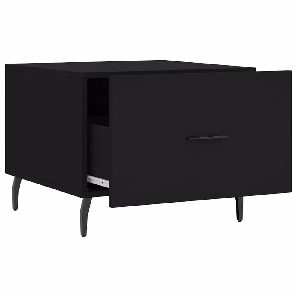 Berkfield Home Modern Square Coffee Table in Black, W/D/H: 50 x 50 x 40 cm – 4