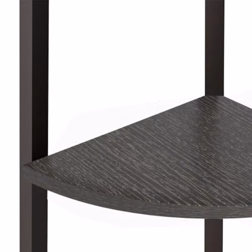 vidaXL 3-Tier Corner Shelf in Black Metal, W/D/H: 45.5 x 31.5 x 120 cm – 2