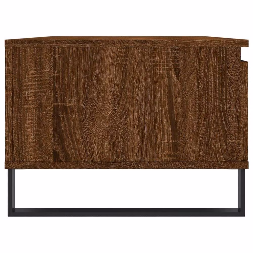 Berkfield Home Modern Rectangular Coffee Table in Brown Oak, W/D/H: 90 x 50 x 36.5 cm – 3