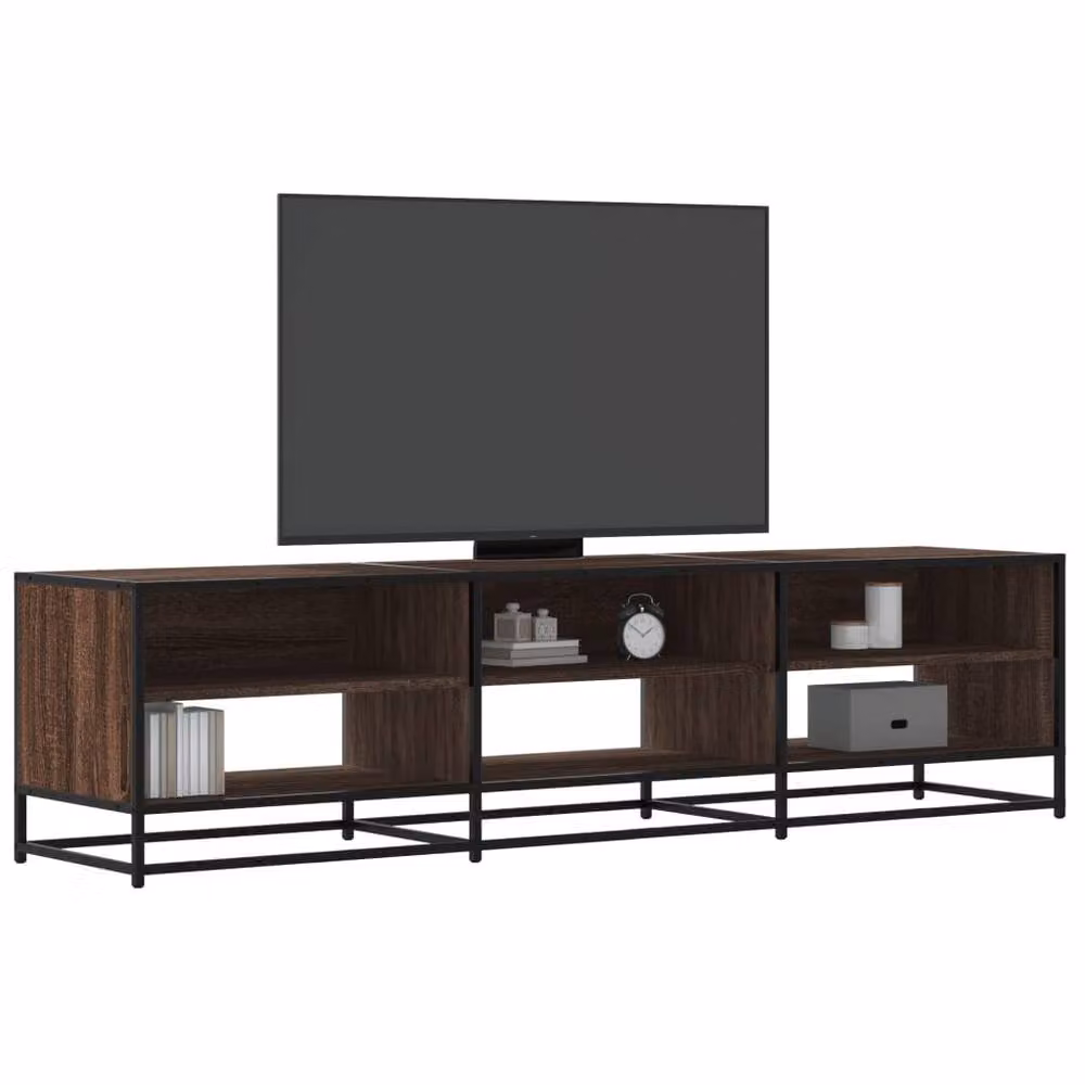 Berkfield Home Industrial TV Cabinet in Brown Oak, W/D/H: 180 x 40 x 46 cm – 2