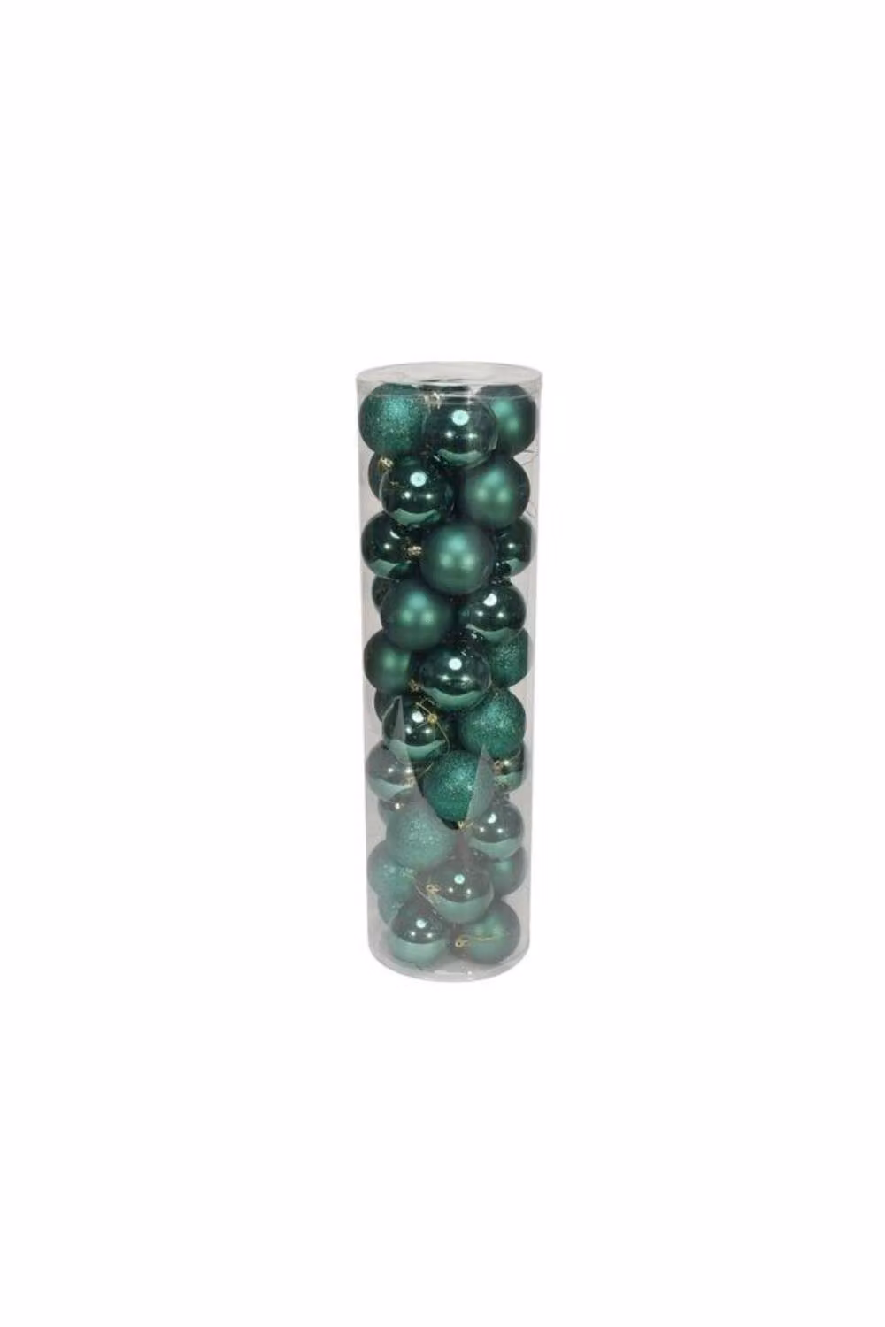 KDMD 48 Green Christmas Baubles with Matt, Shiny and Glitter Finishes, Diameter: 8 cm – 2