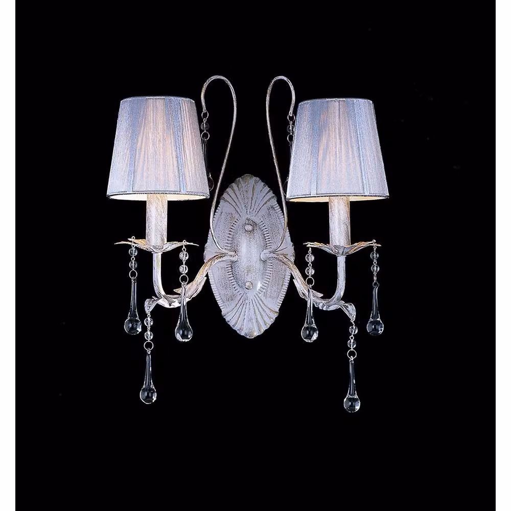 Netlighting Flur 2-Light E14 Wall Lamp in White and Gold – 2