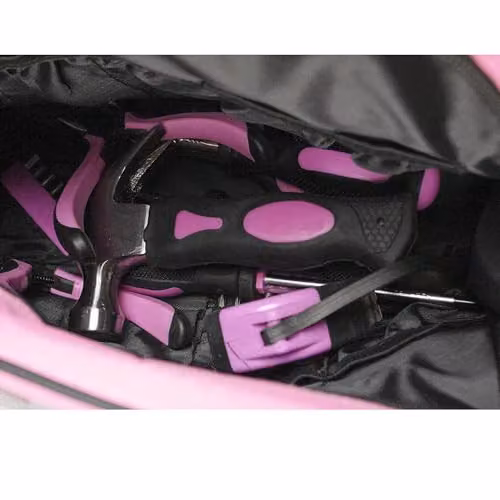 Hyfive 25-Piece Pink DIY Tool Kit with Hammer, Pliers and Screwdrivers in a Pink Carry Case – 7