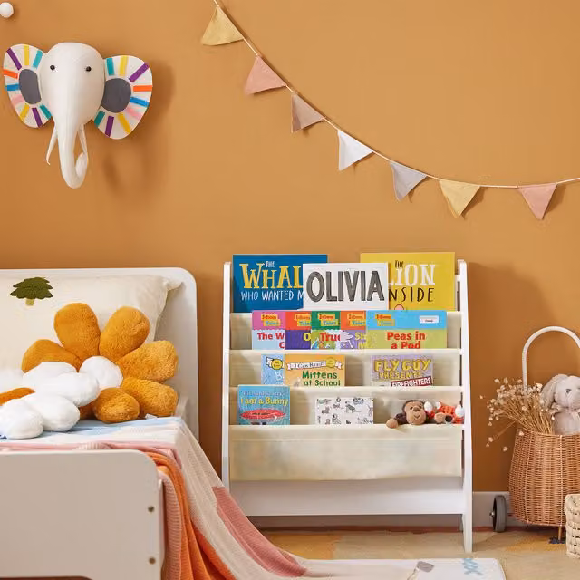 SoBuy White Freestanding Childrens Book Shelf