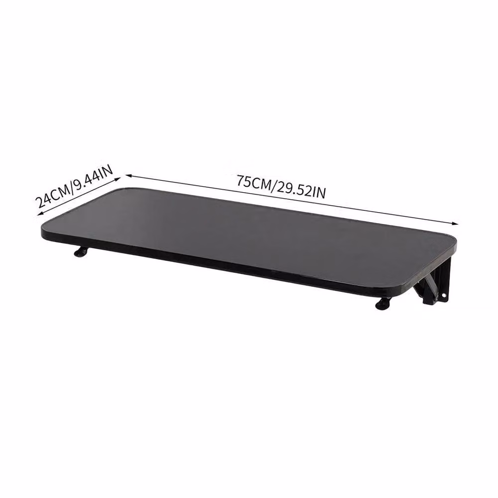 Kelvenix Folding Wall Mounted Shelf in Black – 2