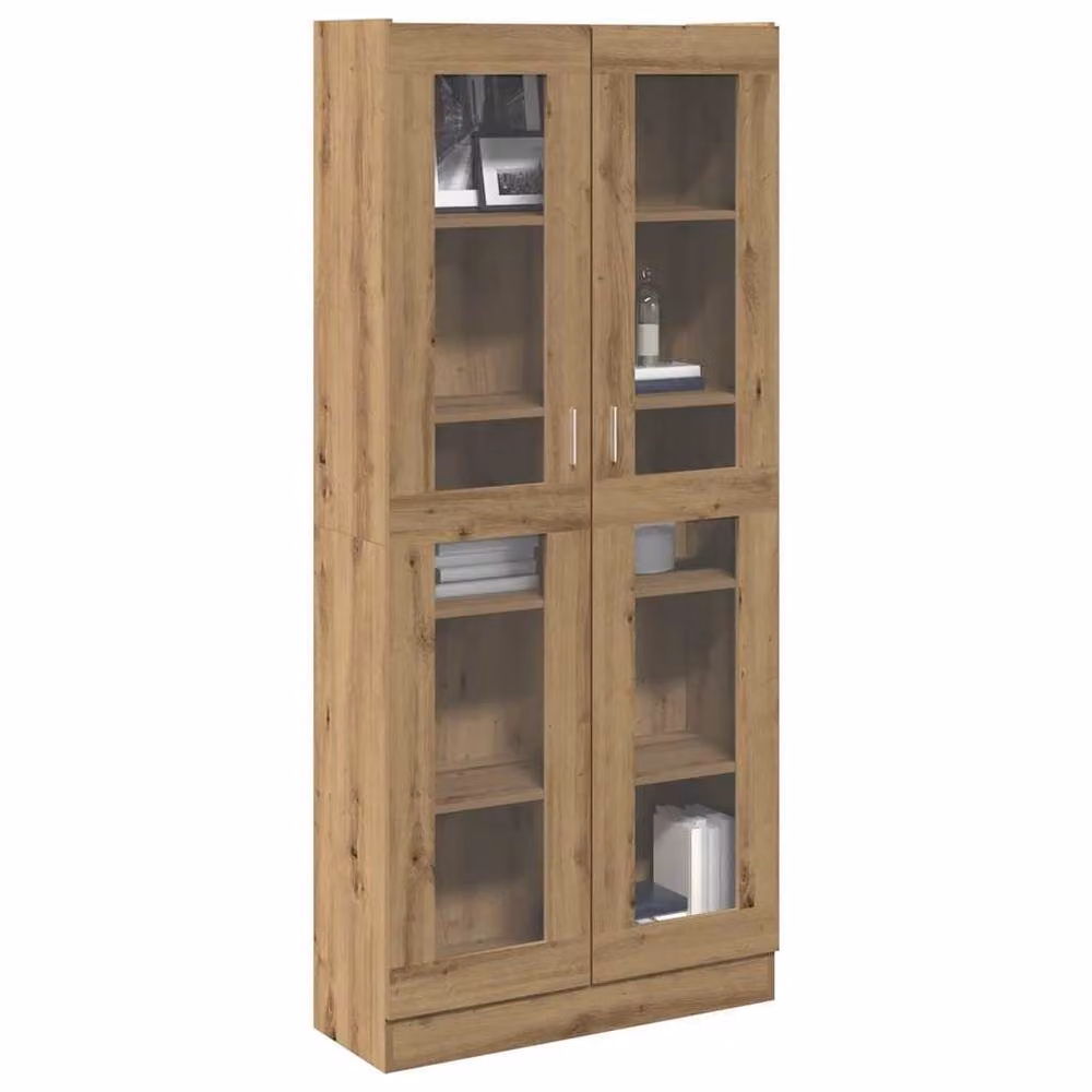 Berkfield Home Artisan Oak Highboard in Brown, W/D/H: 82.5 x 30.5 x 185 cm – 2