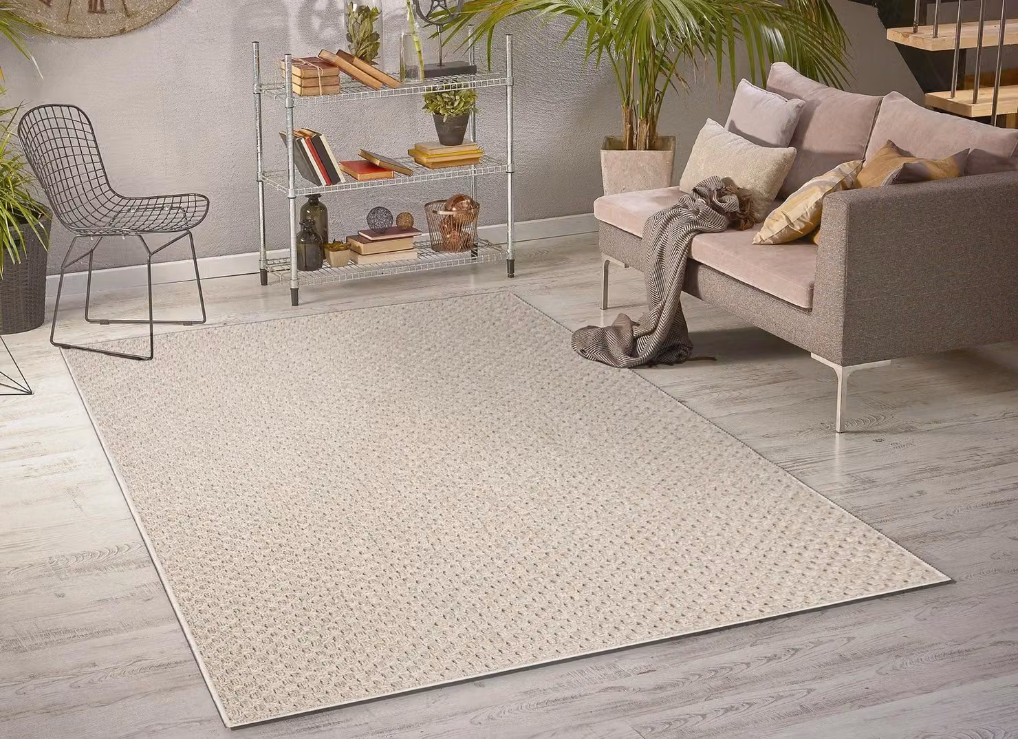 RugsX Origi Beige Scandinavian Flat Weave Rug, W: 155 cm, D: 220 cm – 2