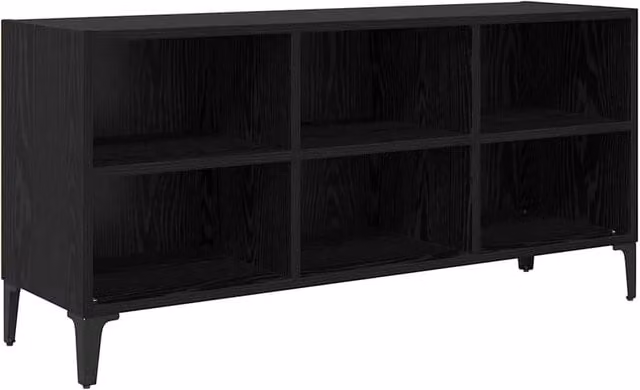 Berkfield Home Black Oak TV Stand in Black Oak Matt Finish – 1