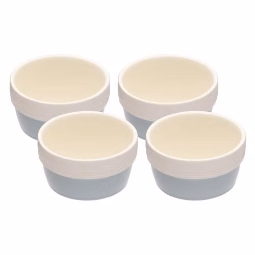 KitchenCraft Classic Collection Set of 4 White Ceramic Round Ramekins – 1