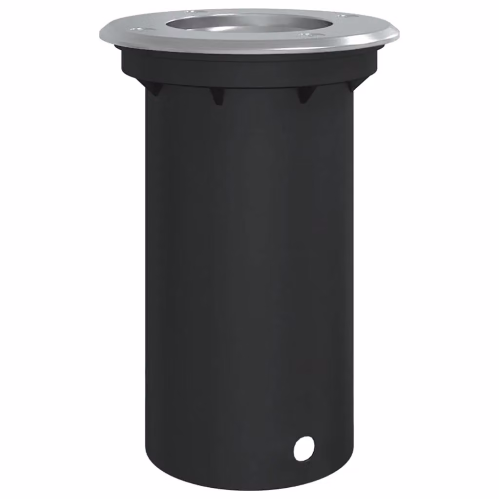 Berkfield Home Round Outdoor Ground Recessed Light in Black, Aluminium and Glass, W/D/H: 10.5 x 10.5 x 10.5 cm – 2