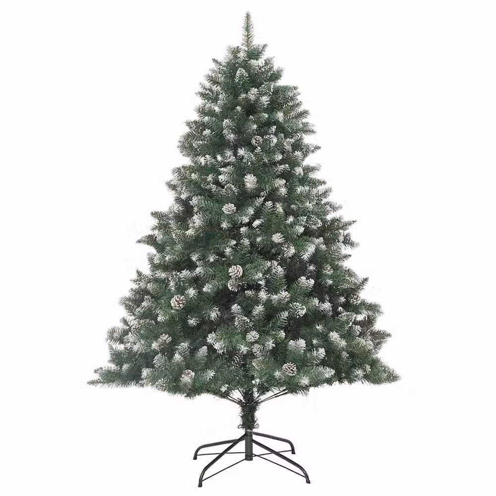 Berkfield Home Green Artificial Christmas Tree with Stand, W/D/H: 140 x 140 x 210 cm – 3