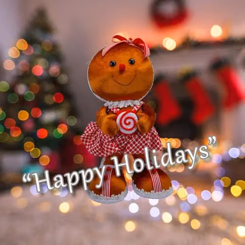 VFM e-Store Christmas Gingerbread Woman Decoration in Red and Brown, H 46 cm x W 24 cm – 4