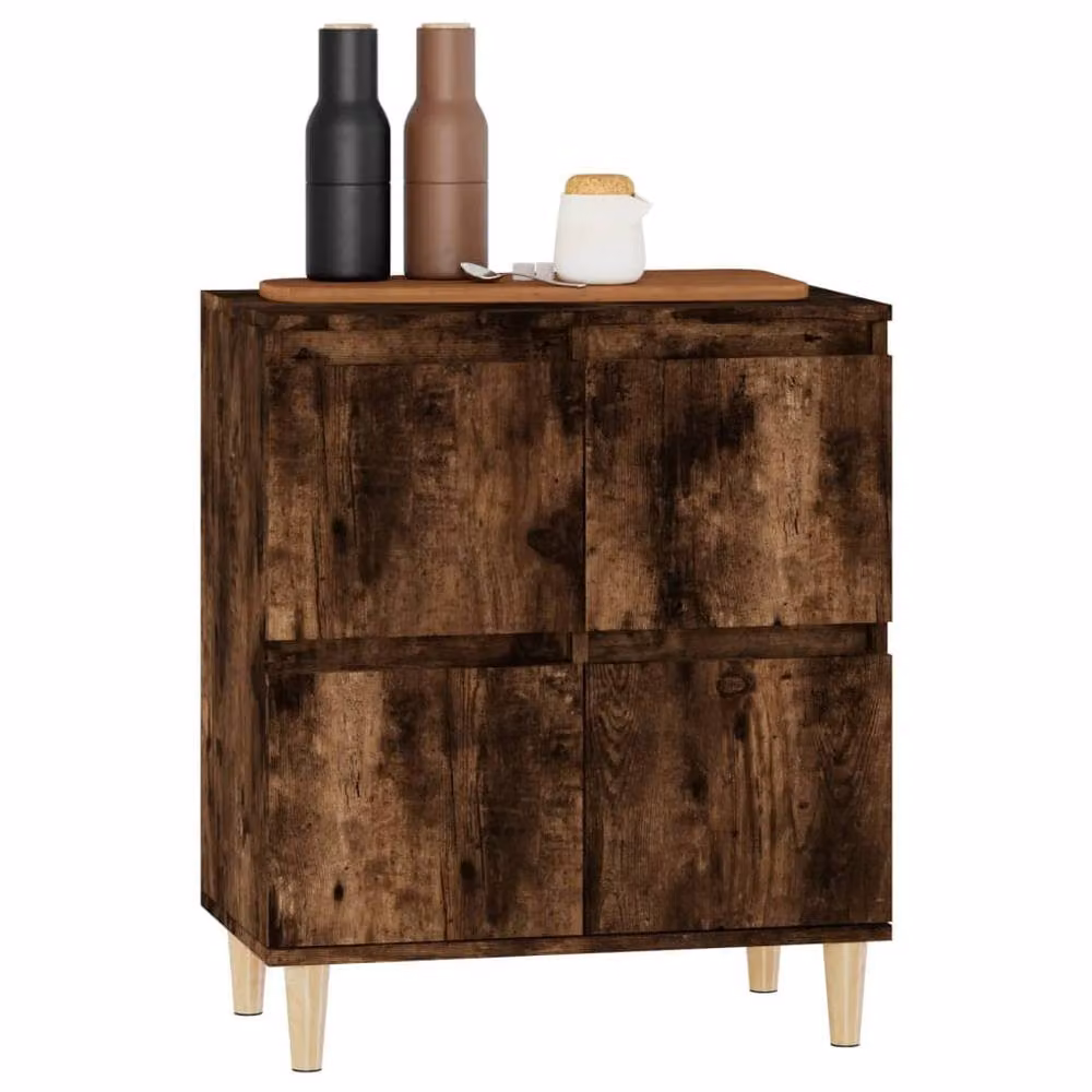 Berkfield Home Smoked Oak Sideboard in Brown, W/D/H: 60 x 35 x 70 cm – 3